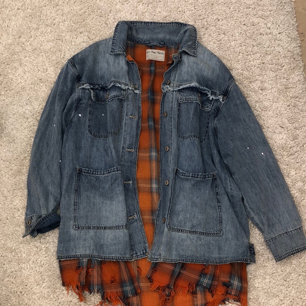 Oversized Free People Denim Jacket